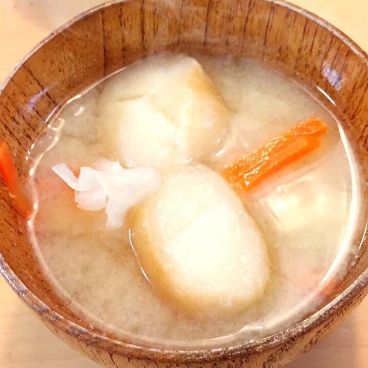 大きい麩の味噌汁♪